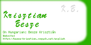krisztian besze business card