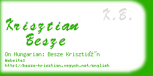 krisztian besze business card